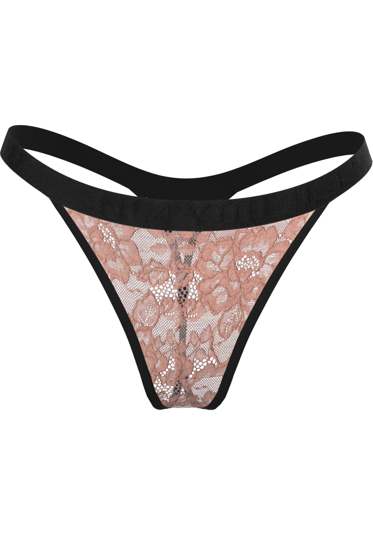 "Athena" - Tanga din dantelă în culoarea piersică