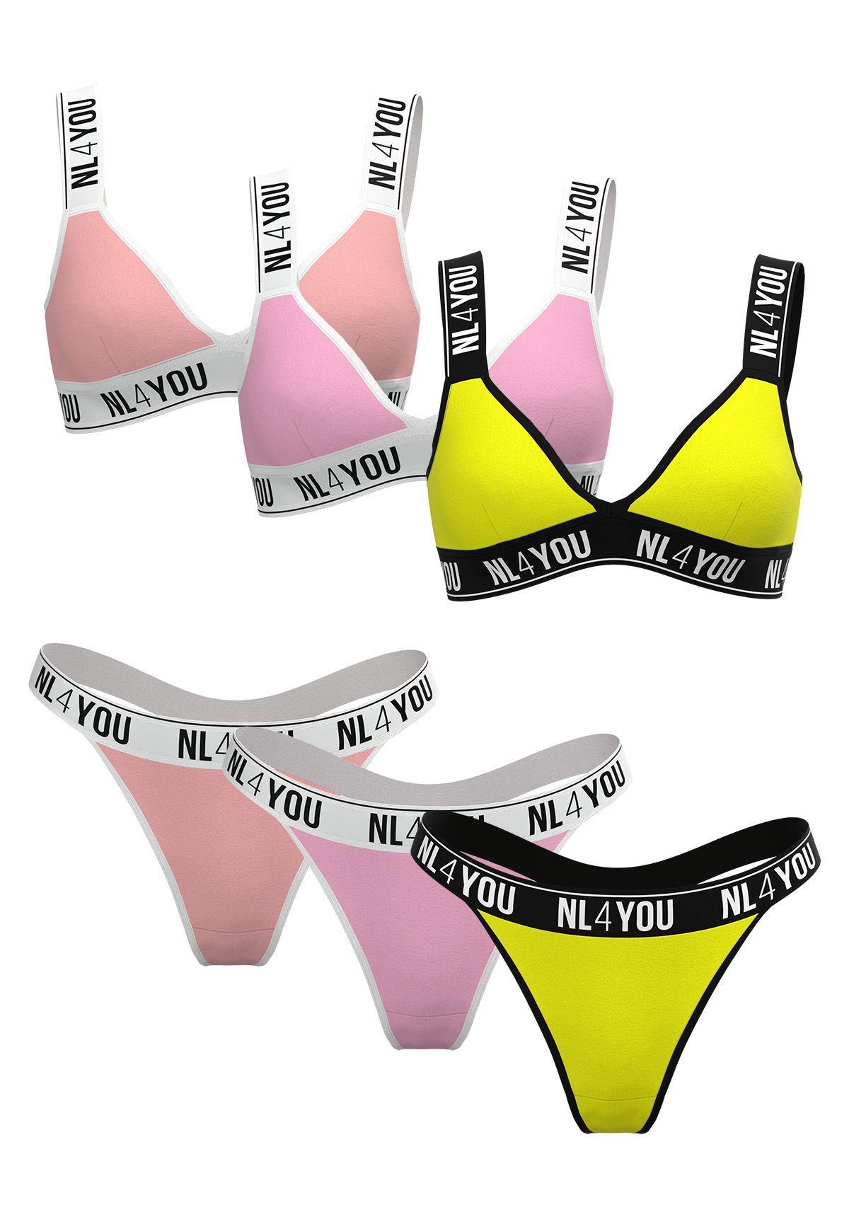 3 Sets for the Price of 2 - Choice of Colors - Promo Pack Lingerie